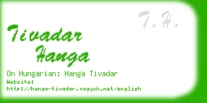 tivadar hanga business card
